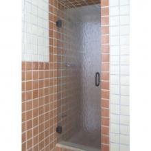 Century Bathworks GW-70 - GW-70 Single Door, Oil Rubbed Bronze, 3/8'' Bubble Glass, 6'' C-Pull Handle
