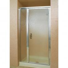 Century Bathworks L-1627 - L-1627 Door &l Panel, Silver Anodized Aluminum, Bubble Glass, 6'' C-pull Handle Upgr