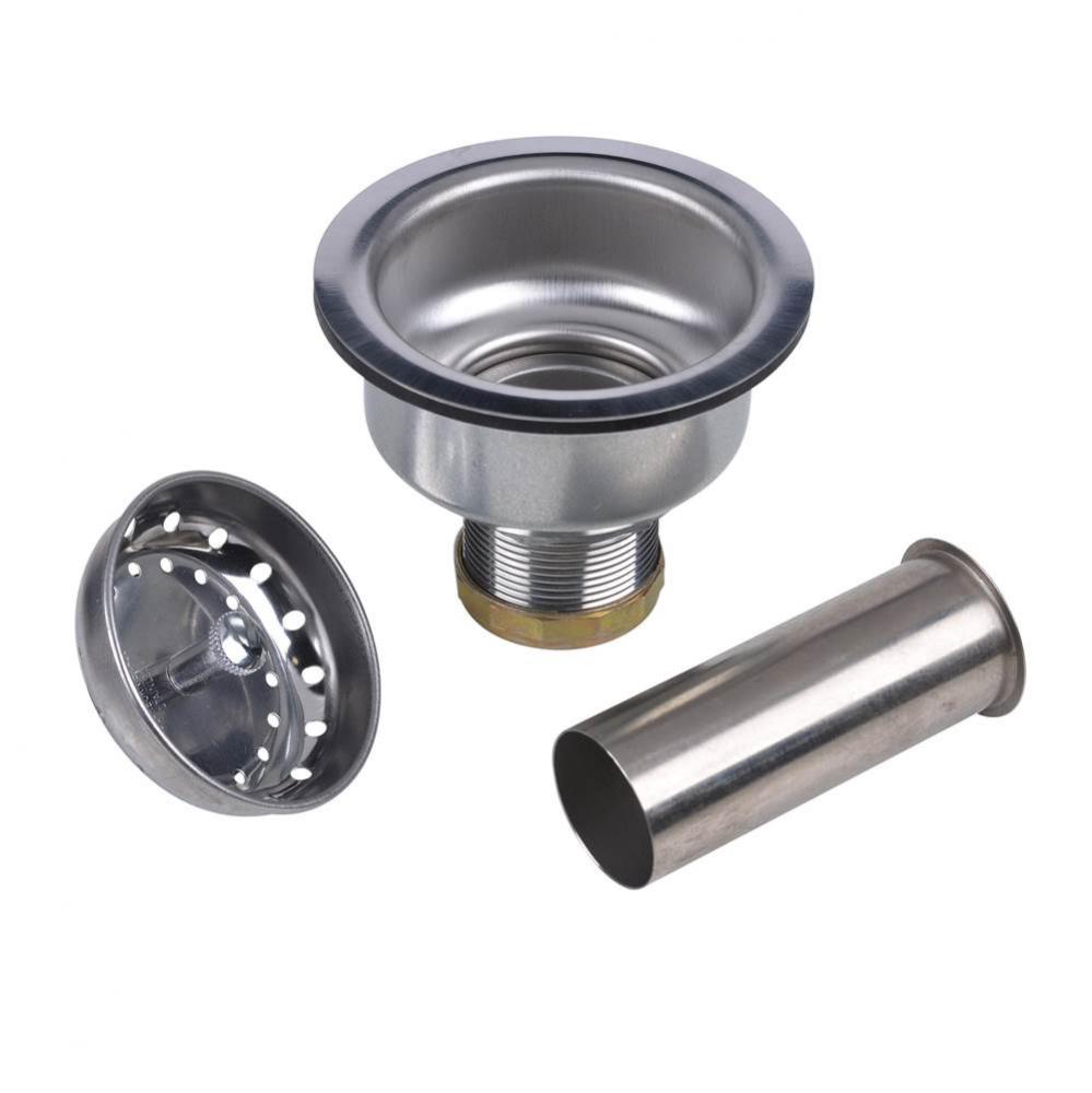 Strainer Ss Body Basket Deep Cup W/Tailpiece