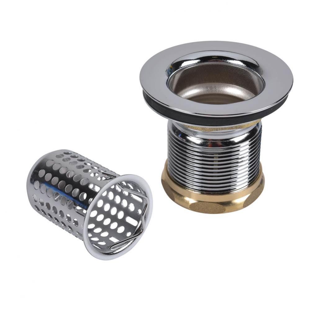 Strainer Brass 2-1/2 In. Drill W/Brass Nut