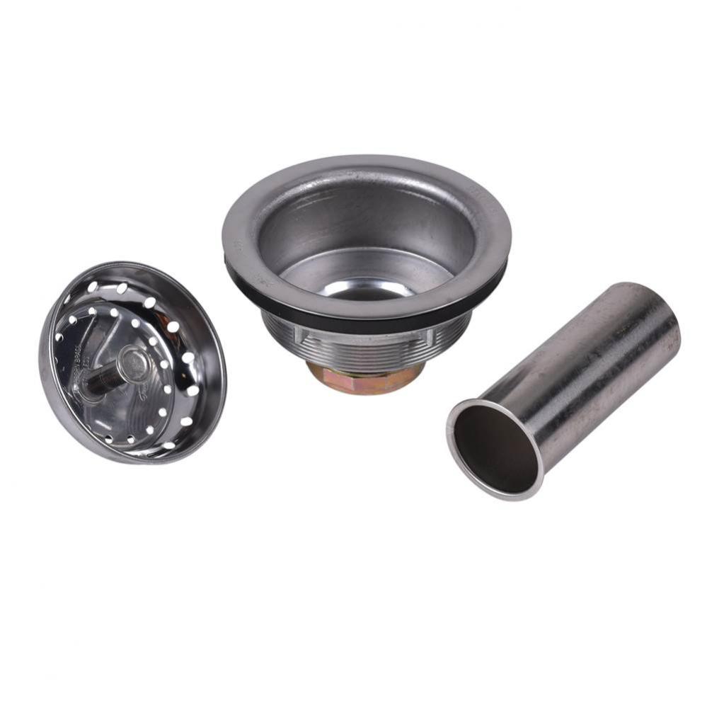 Basket Strainer Ss Metal Post W/Tailpiece