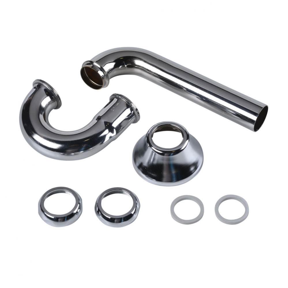 P-Trap 1.25 20 Gauge W/Deep Flange And Brass Nut