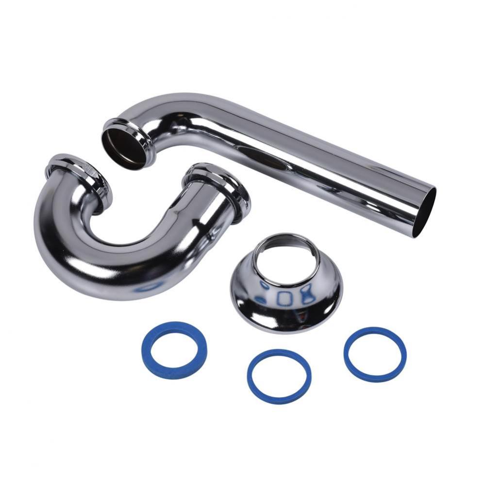 P-Trap 1.5 20 Gauge W/Deep Flange And Brass Nut