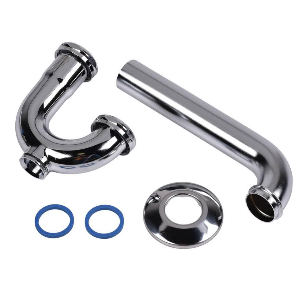 P-Trap 1.25 17 Gauge W/Clean Out And Brass Nut