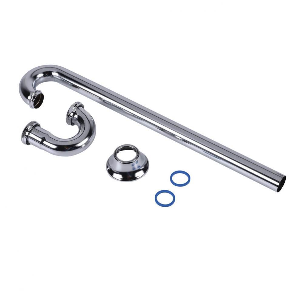 S-Trap 1.25 17 Gauge W/Deep Flange And Brass Nut