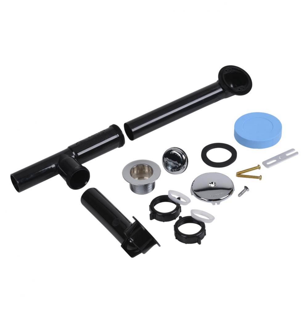 W O Full Kit Plastic Tubular Black Touch-Toe Chrome