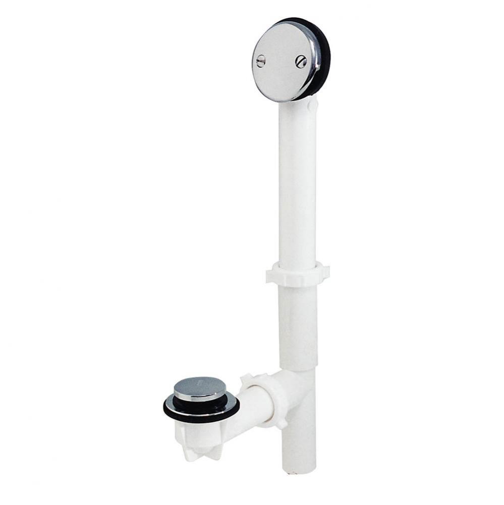 W O Full Kit White Plastic Tubular Touch Toe Chrome