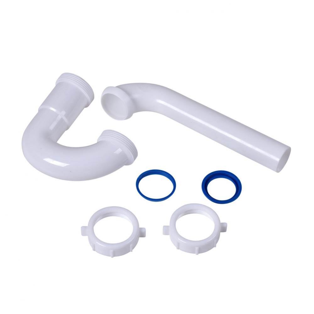 P-Trap 1-1/2 X 1-1/4 White Plastic Pipe Bagged