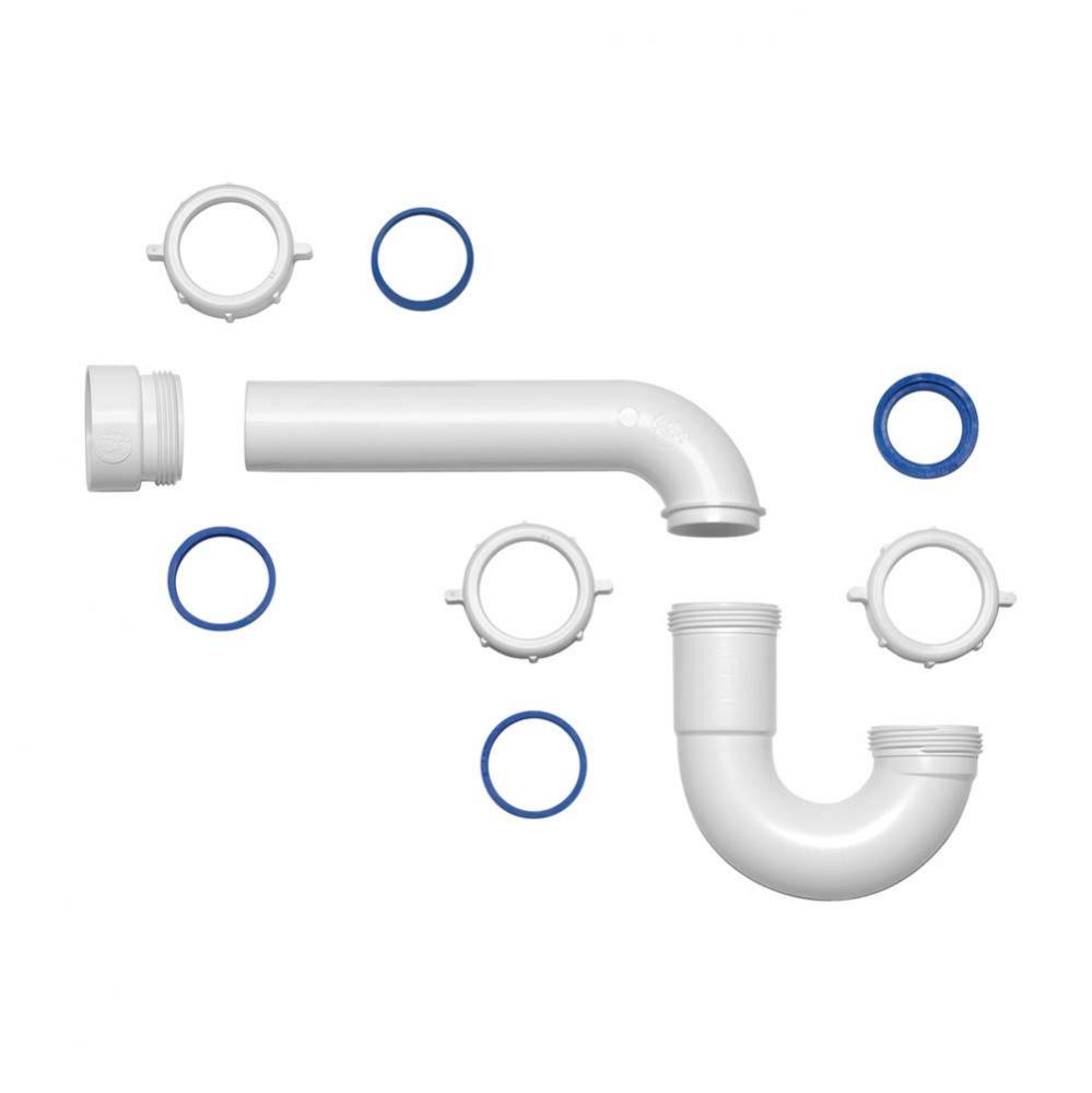 P-Trap Reversible J-Bend 1/2 X 1-1/2 White Plastic Pipe