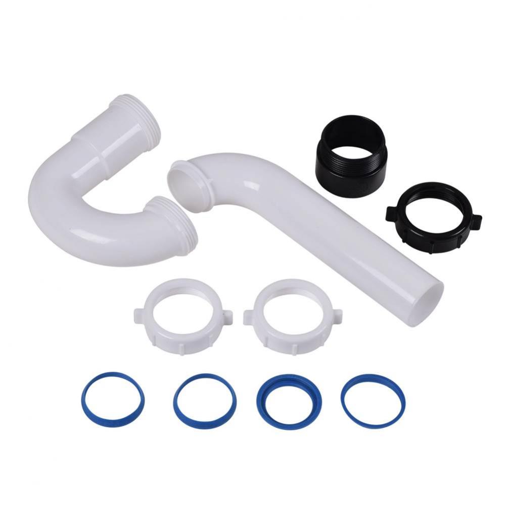 P-Trap White W/Abs Adapter Bagged