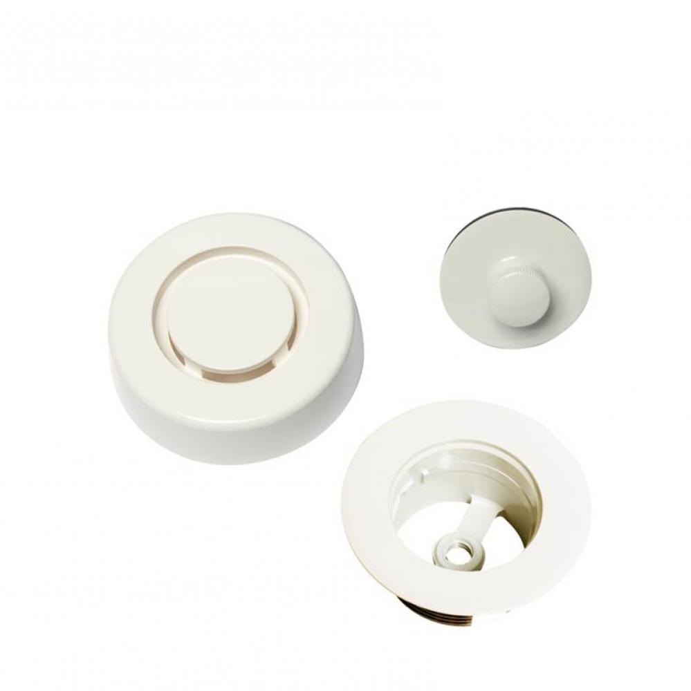 True Blue Uni-Lift Stopper Trim Kit, Wh, Plated Brass Spud
