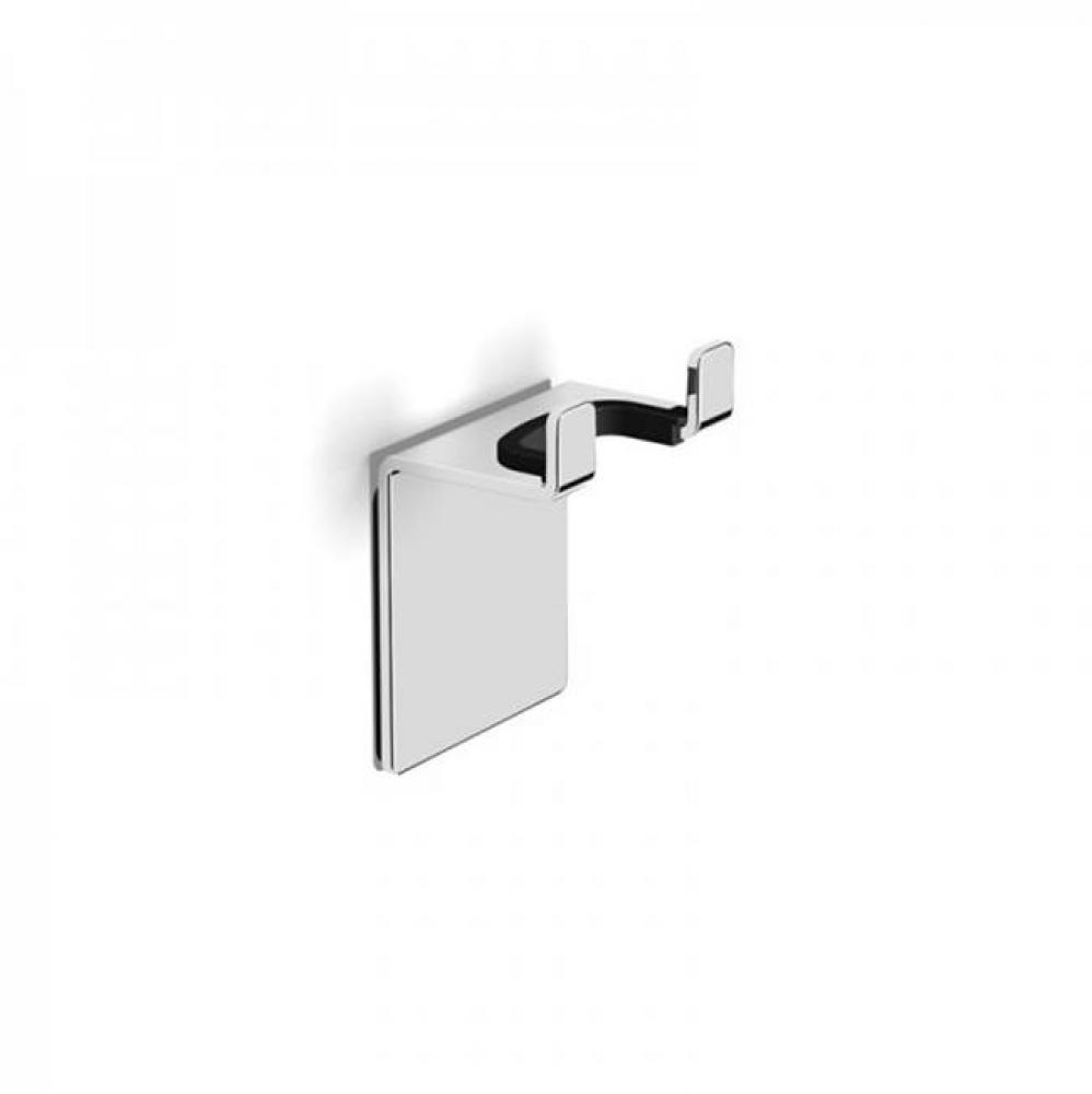 Wall Holder, Double hook, Incl. 3M Adhesive Tape for Wall Mounting