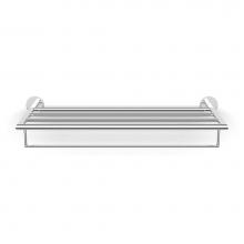 Dezi Home D4.305-PN - Hospitality Shelf with Towel Bar