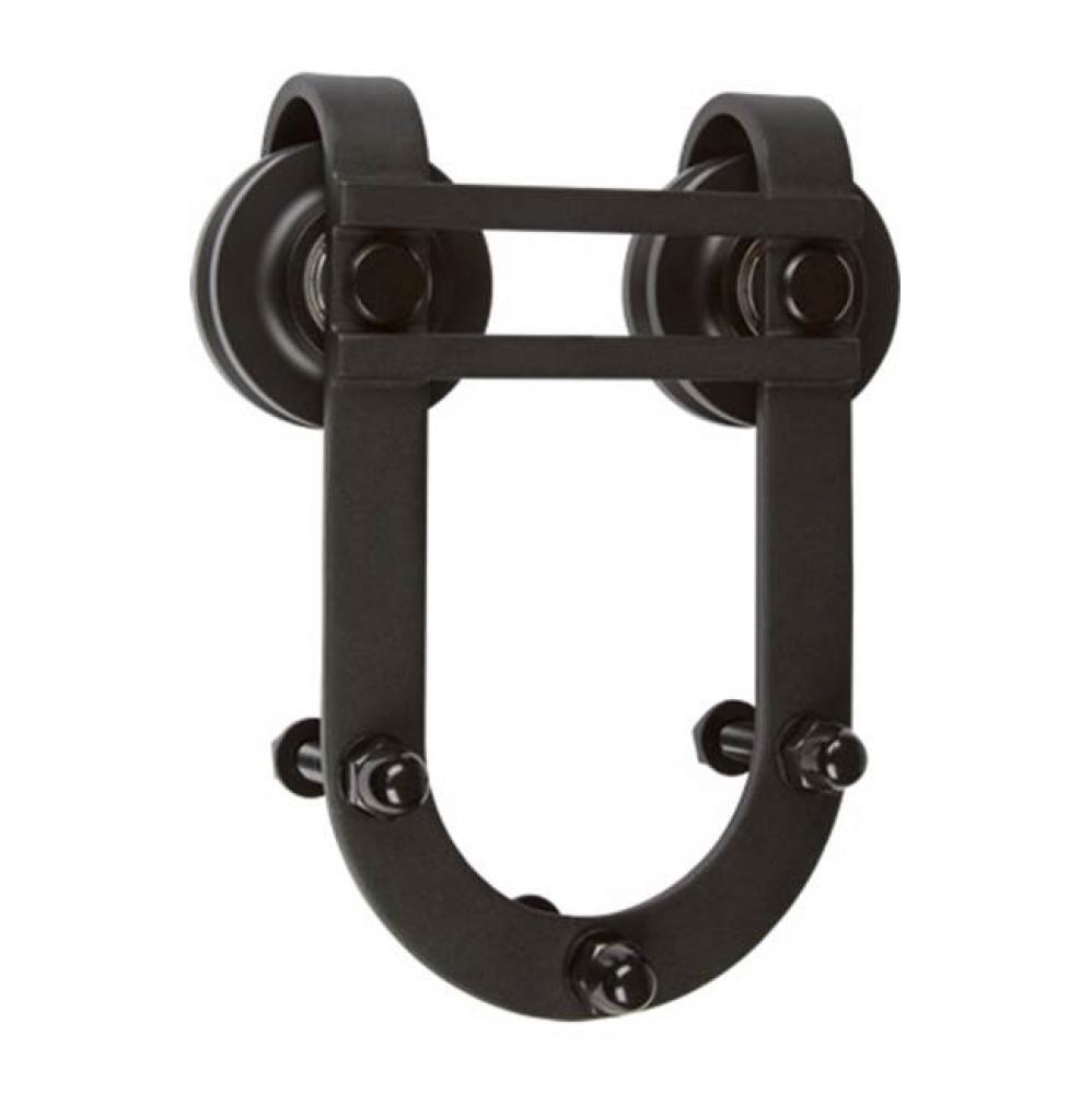 8Ft 2000 Series Barn Door Hdwe Kit Black
