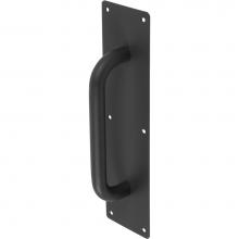 Delaney Hardware BD0034 - 11-3/4''  Pull Handle-Round W/Plate Black