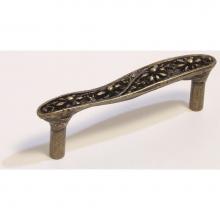 Emenee OR307 - Flowered Sculptured Pull 3-3/4''x3/4''