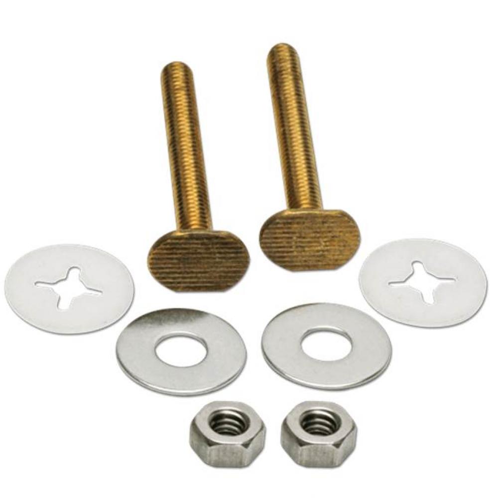 Toilet bowl: 3 1/2'' bolts. Packaged in a blister card.