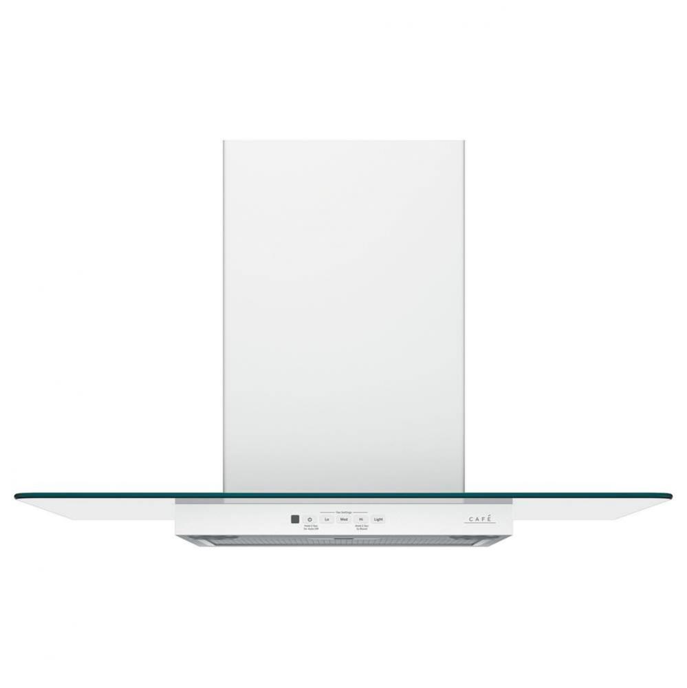Cafe 30'' Wall-Mount Glass Canopy Chimney Hood