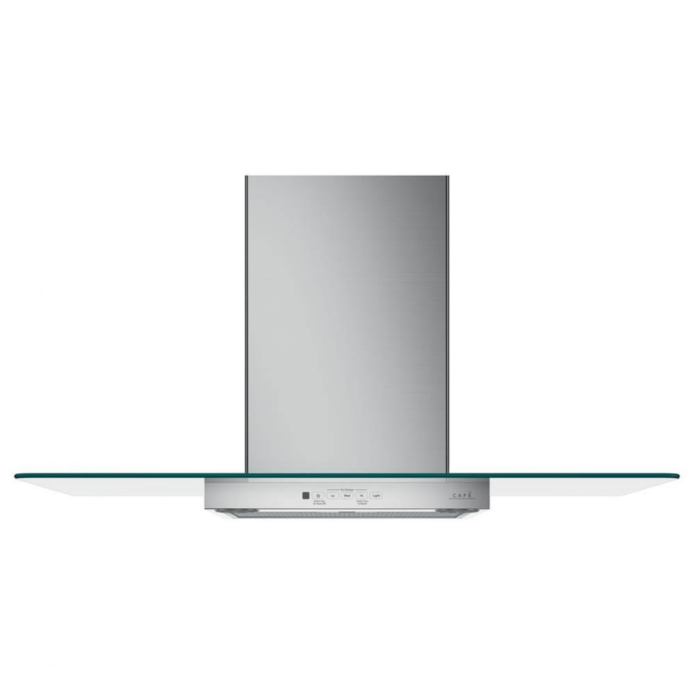 Cafe 36'' Wall-Mount Glass Canopy Chimney Hood