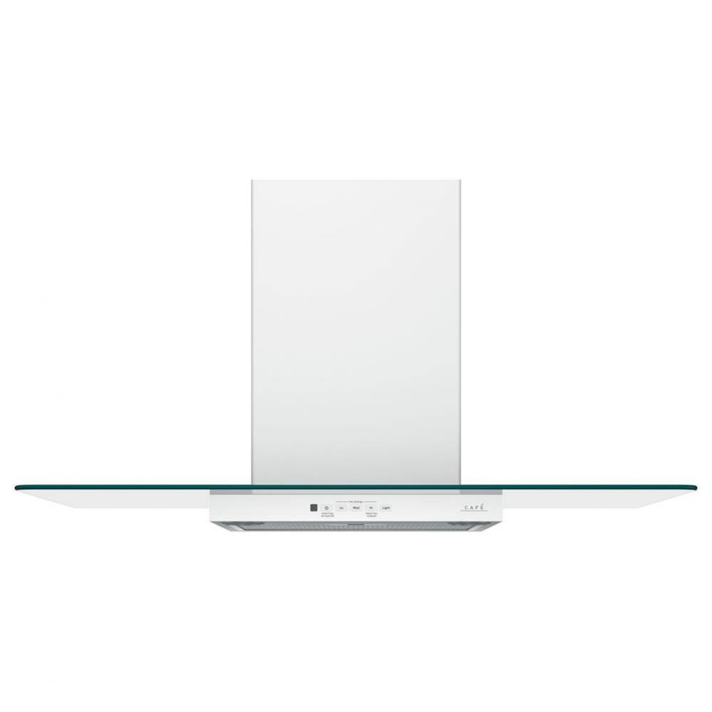 Cafe 36'' Wall-Mount Glass Canopy Chimney Hood