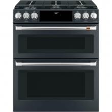 GE Cafe Series C2S950P3MD1 - Cafe 30'' Smart Slide-In, Front-Control, Dual-Fuel, Double-Oven Range with Convection