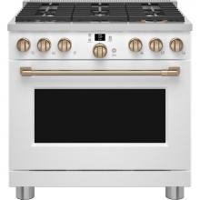 GE Cafe Series CGY366P4TW2 - 36'' Smart All-Gas Commercial-Style Range With 6 Burners (Natural Gas)