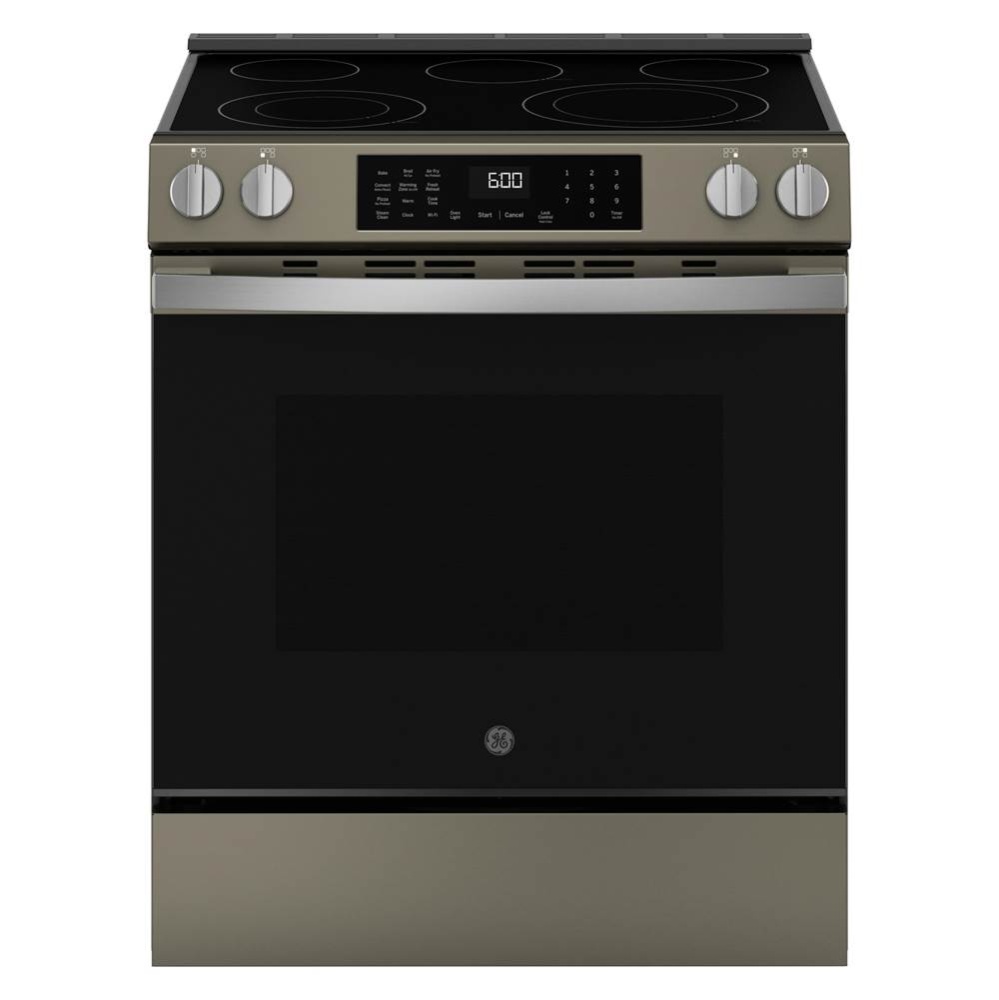 GE 30'' Slide-In Electric Convection Range with No Preheat Air Fry and EasyWash Oven Tra
