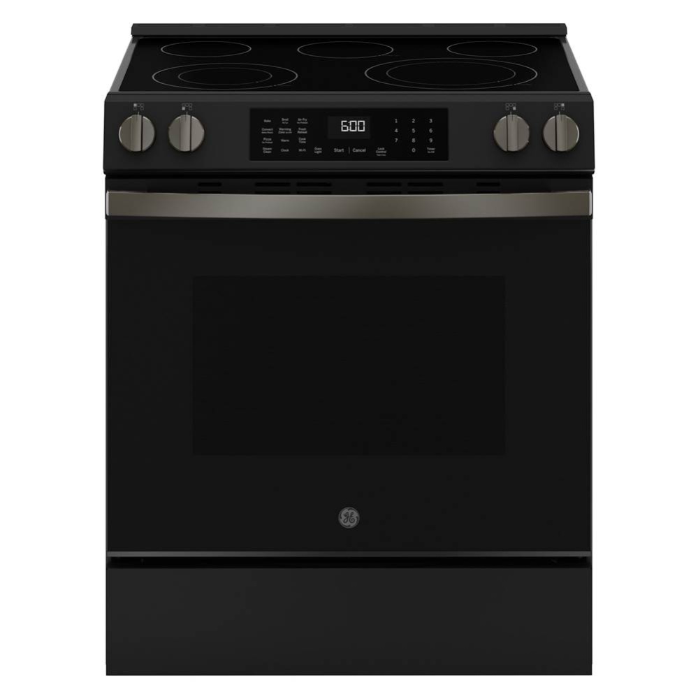 GE 30'' Slide-In Electric Convection Range with No Preheat Air Fry and EasyWash Oven Tra
