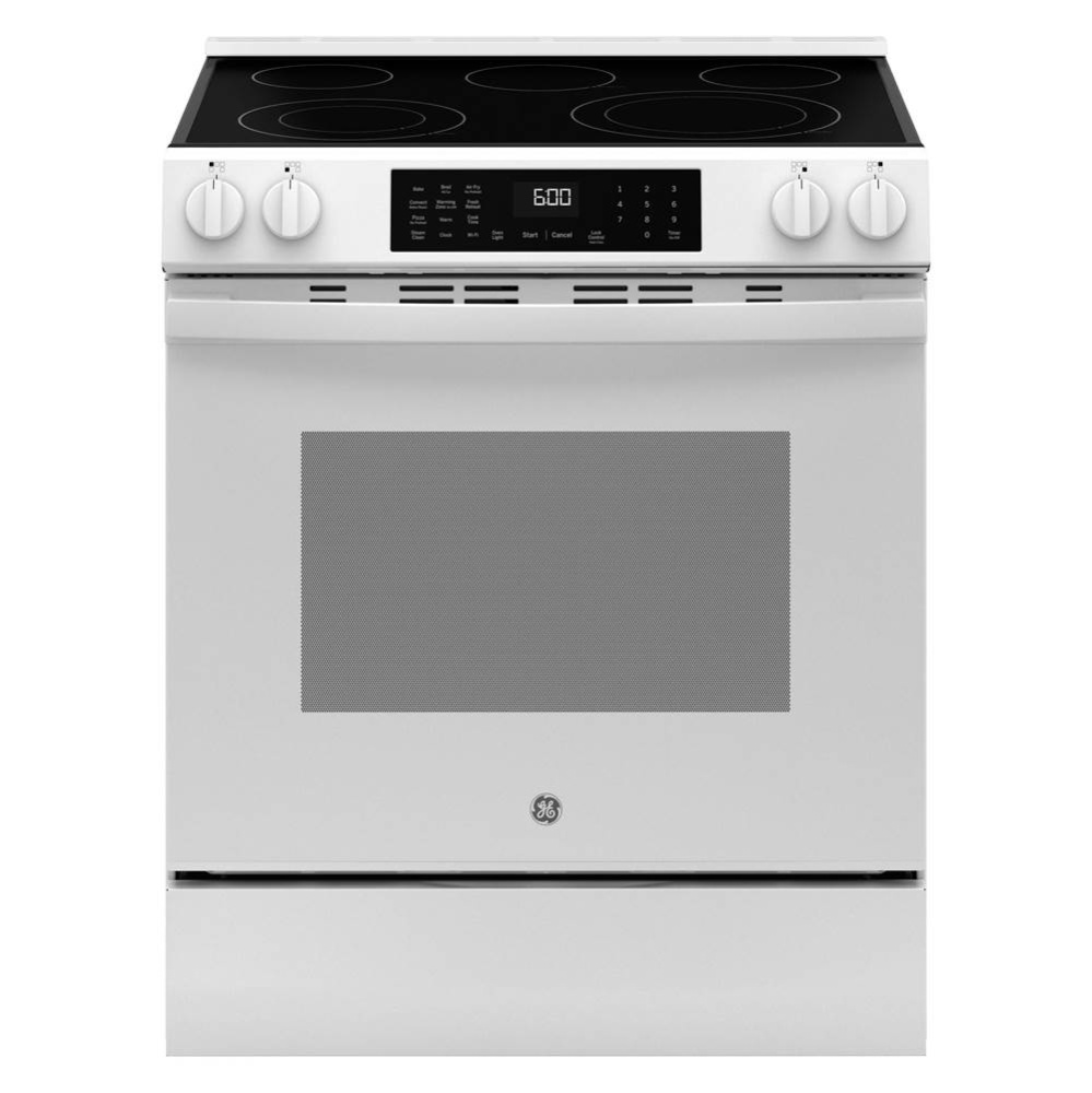 GE 30'' Slide-In Electric Convection Range with No Preheat Air Fry and EasyWash Oven Tra