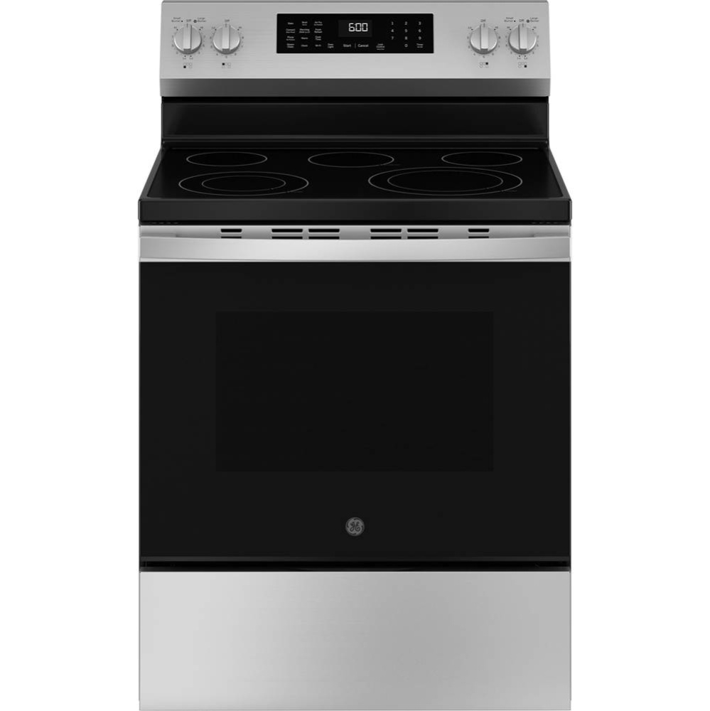 GE 30'' Free-Standing Electric Convection Range with No Preheat Air Fry and EasyWash Ove