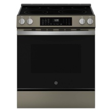 GE Appliances GRS600AVES - GE 30'' Slide-In Electric Convection Range with No Preheat Air Fry and EasyWash Oven Tra