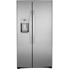 GE Appliances GZS22IYNFS - GE 21.8 Cu. Ft. Counter-Depth Fingerprint Resistant Side-By-Side Refrigerator