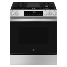 GE Appliances GGS500SVSS - GE 30'' Slide-In Front Control Gas Range with Crisp Mode