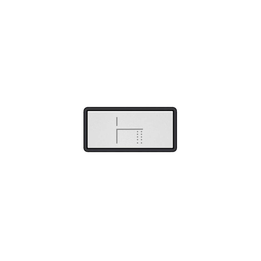 Push-botton plate with FOOT SPOUT symbol. For item 63006.