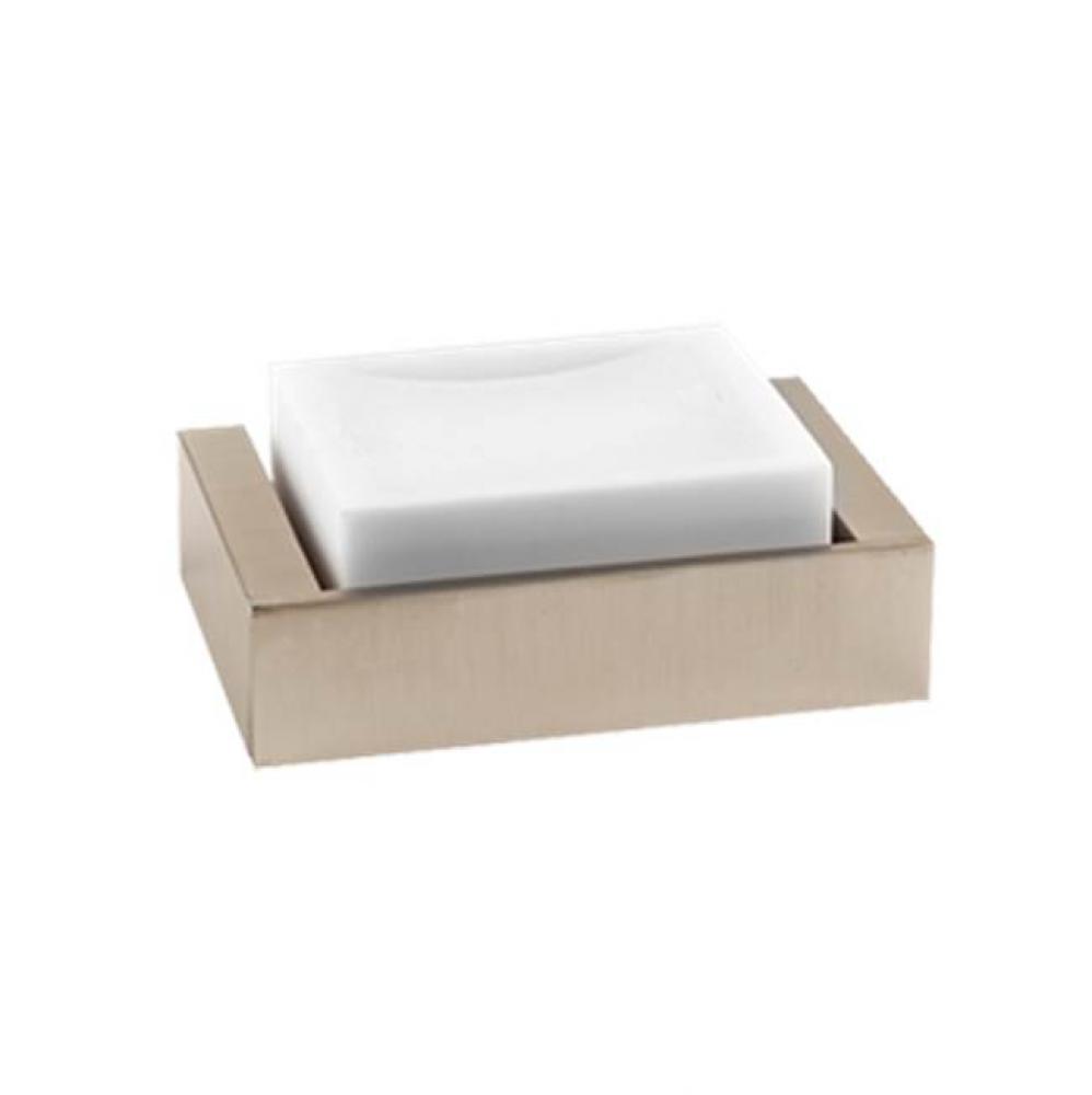 Wall-mounted soap dish, white