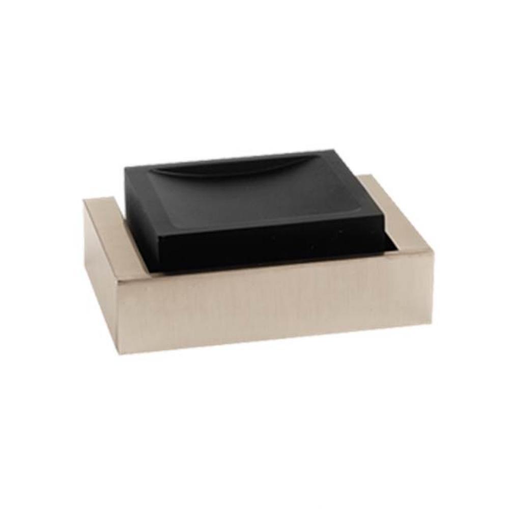 Wall-mounted soap dish, black