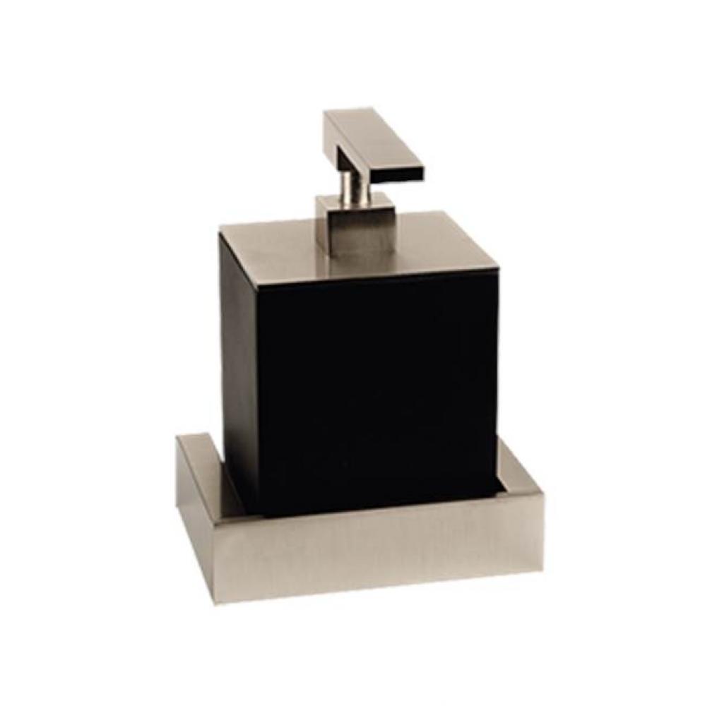 Wall-mounted liquid soap dispenser - black