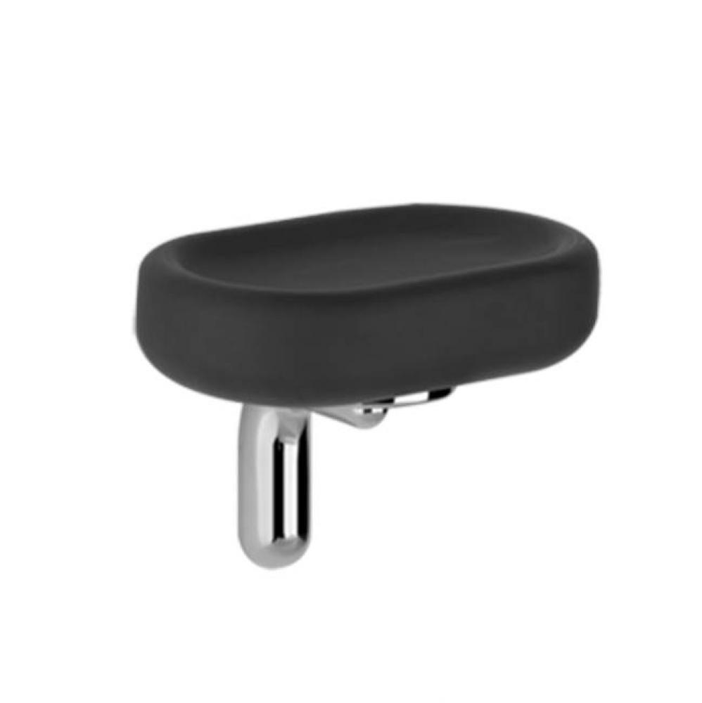Wall-Mounted Ceramic Soap Dish - Black Gres