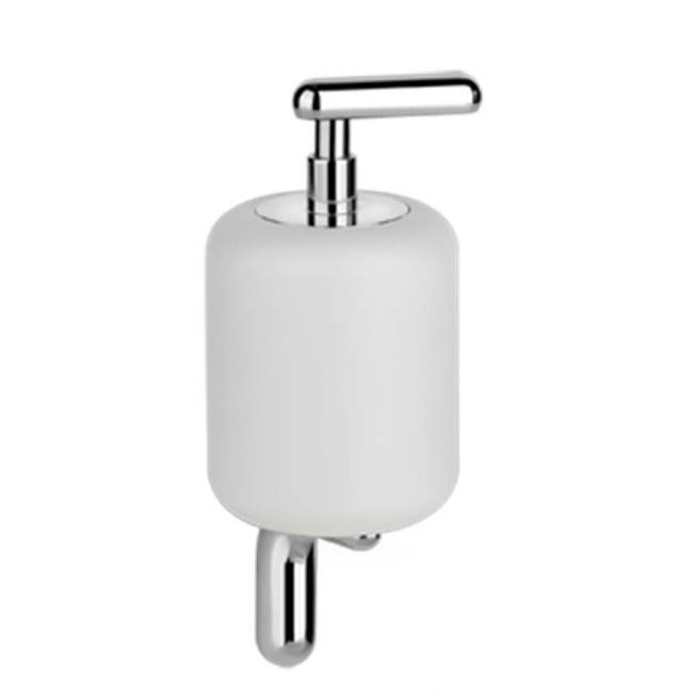 Wall-Mounted Ceramic Liquid Soap Dispenser -  White Gres