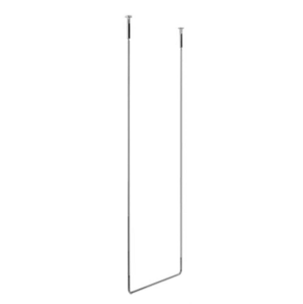 Ceiling Mounted Towel Bar, 2’ 3/16'' Wide X 5’ 10-7/8'' Long, Mounting Bra