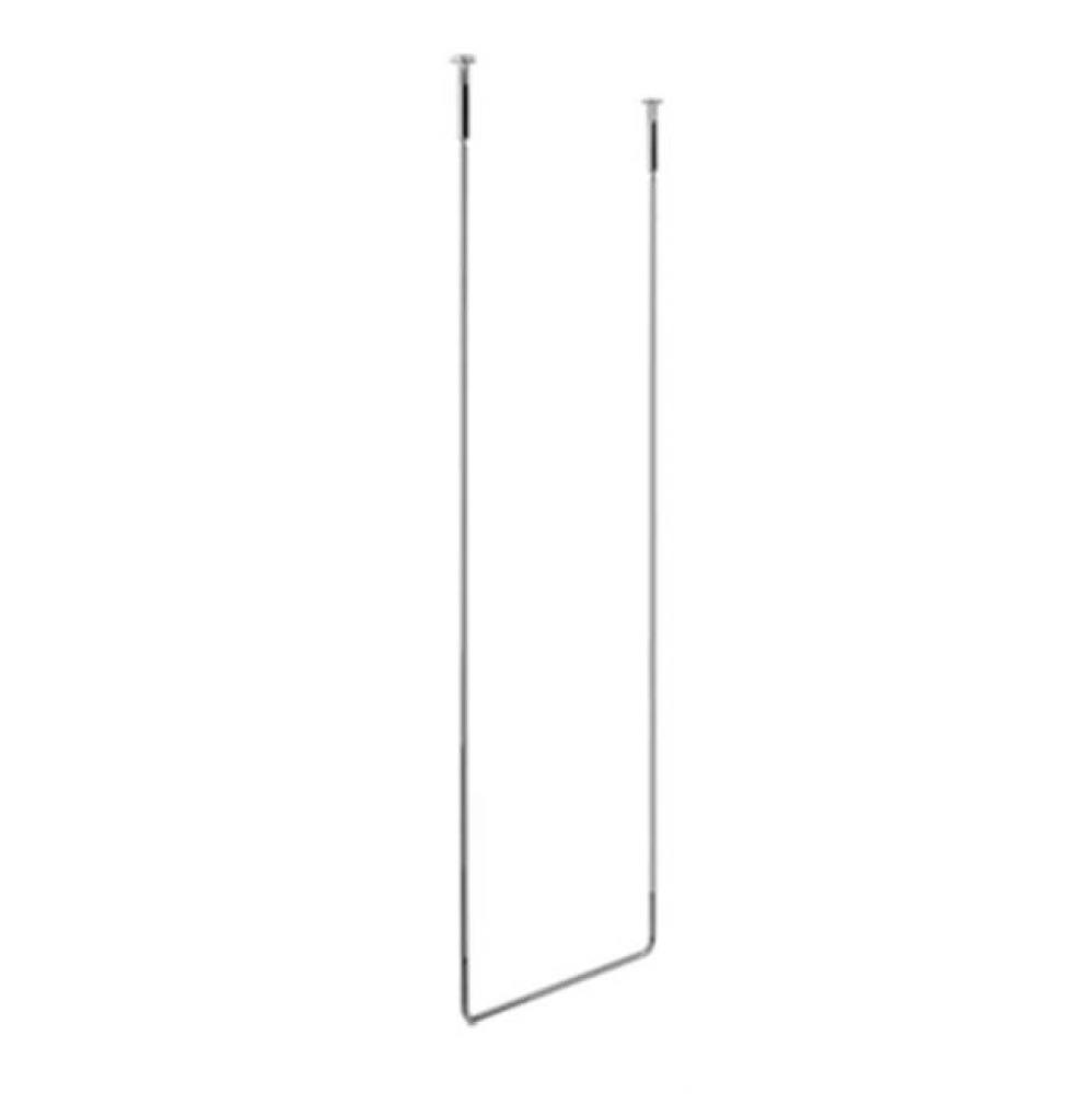 Ceiling Mounted Towel Bar, 2’ 3/16'' Wide X 5’ 3'' Long, Mounting Bracket