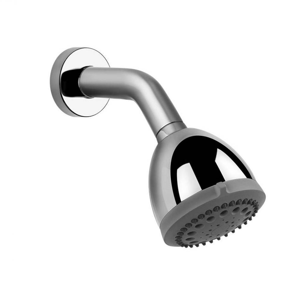 Wall-mounted adjustable shower head with arm