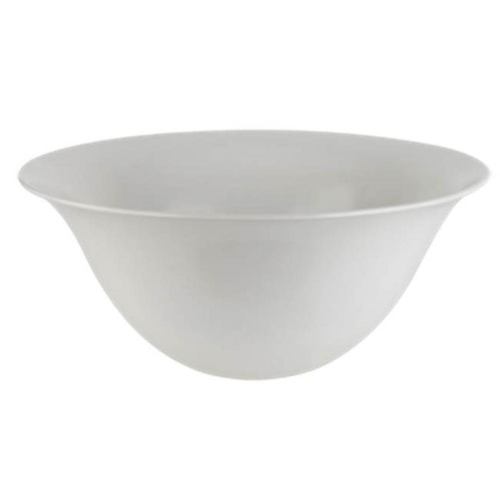 Counter washbasin in White Gres without overflow waste