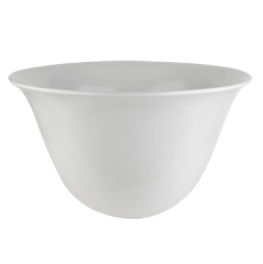 Counter washbasin in White Gres without overflow waste