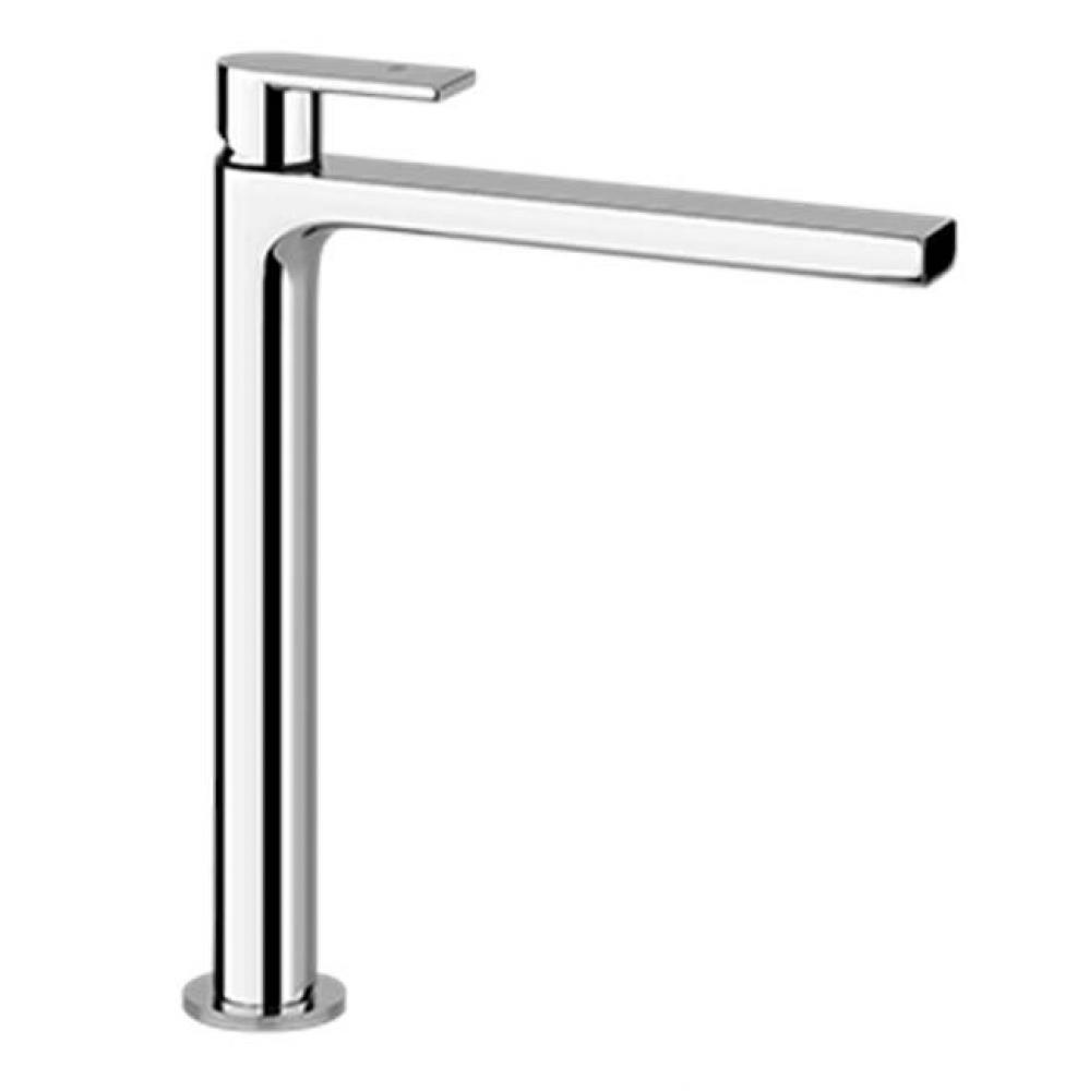 Tall single lever washbasin mixer without pop-up assembly