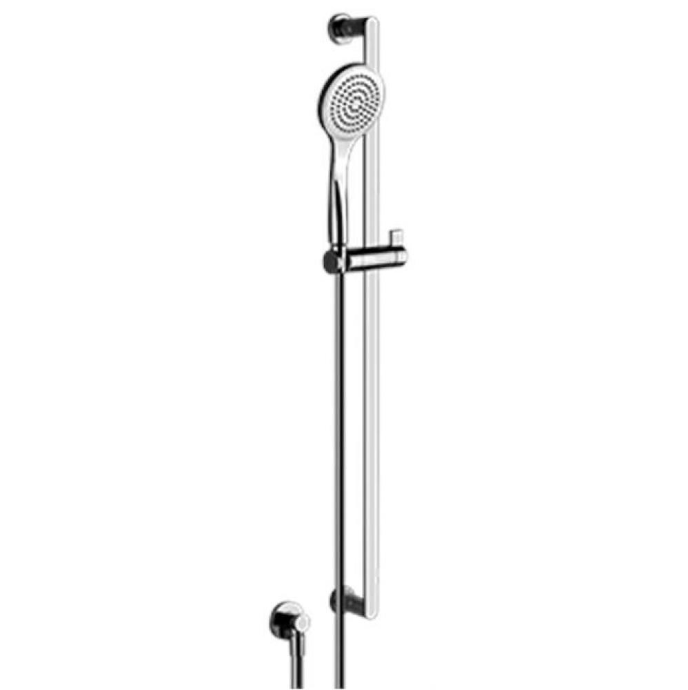 Handshower and adjustable sliding rail set