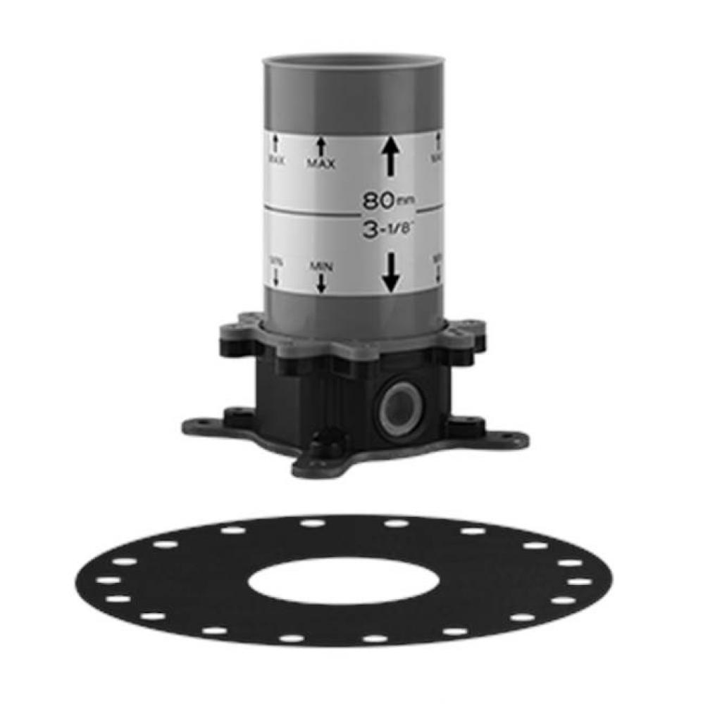 Floor-mounted tub filler in-floor rough valve