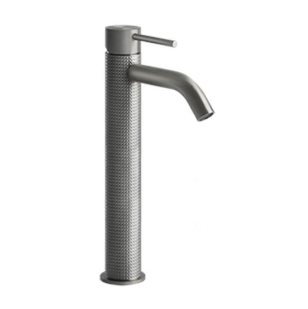 Tall single lever washbasin mixer without pop-up assembly