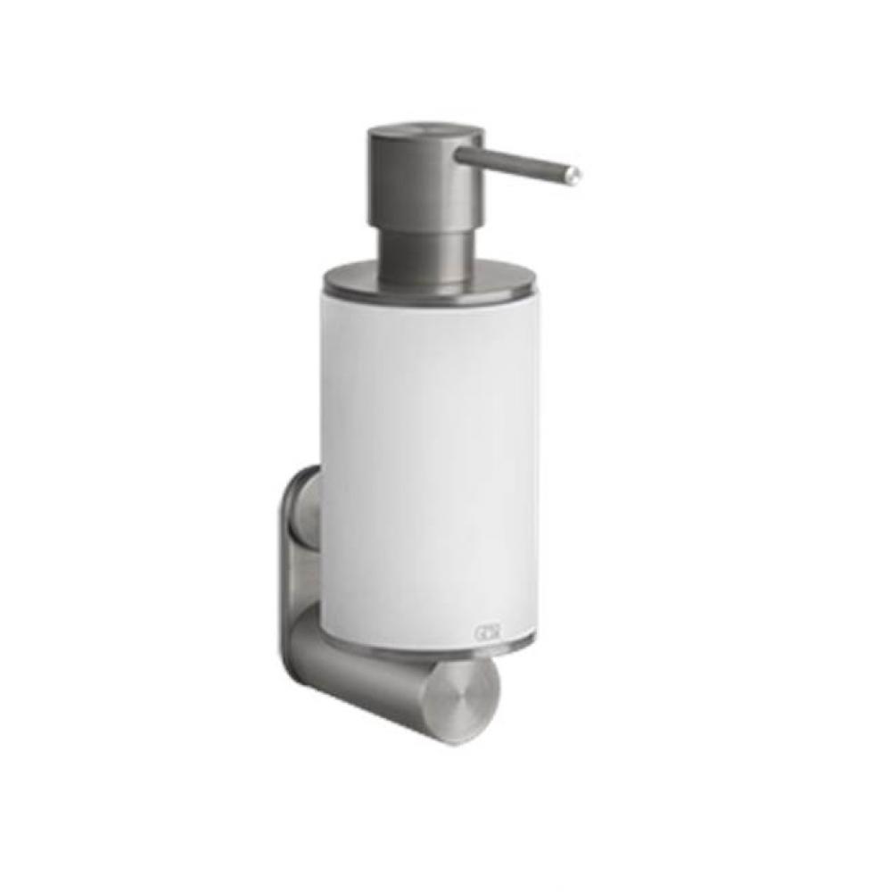Wall-mounted liquid soap dispenser , white