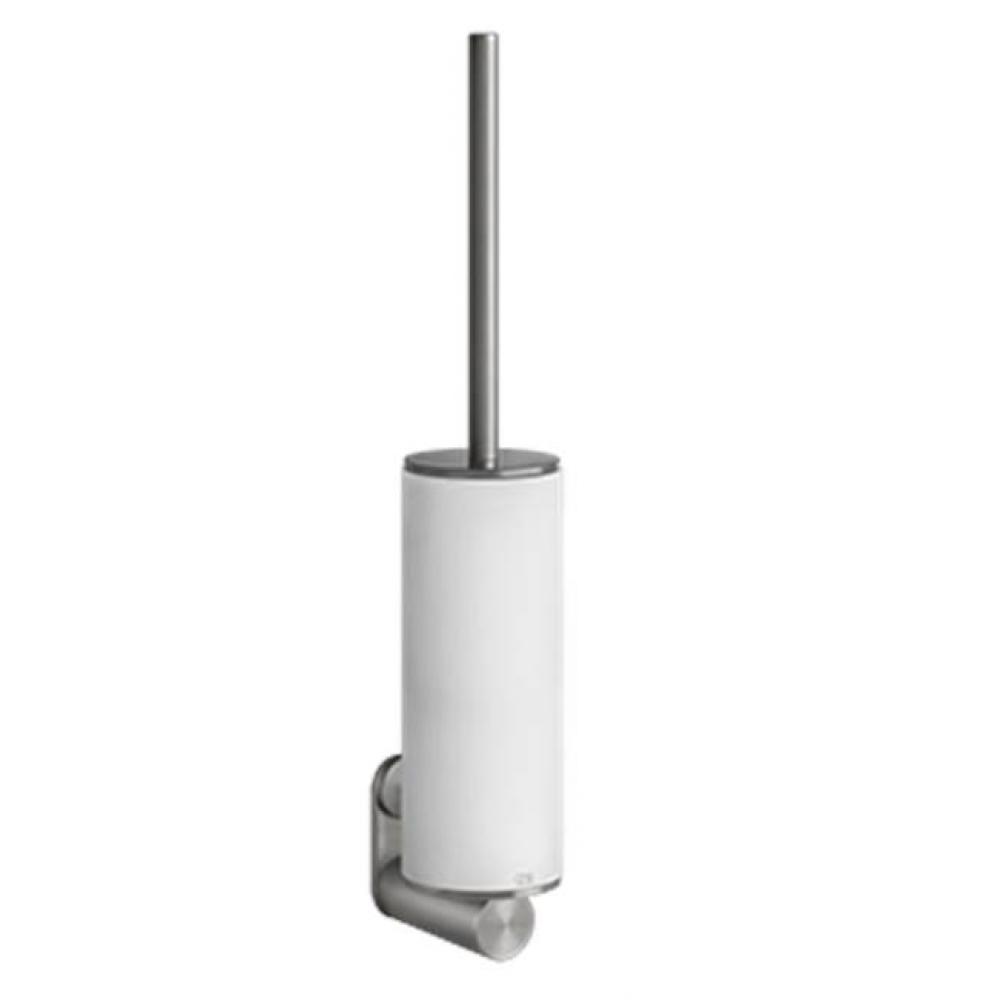 Wall-mounted brush holder, white